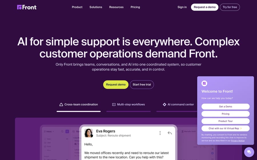 The Front website.