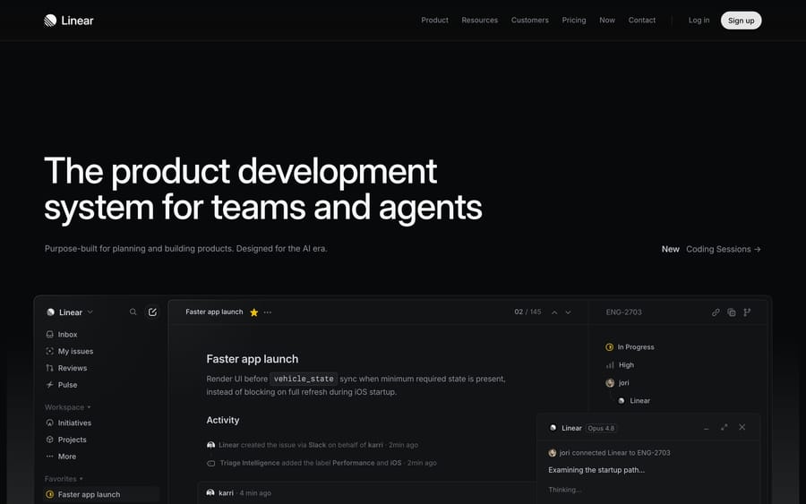 The Linear website.
