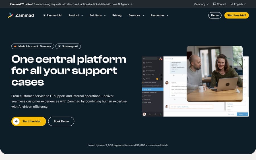 The Zammad website.