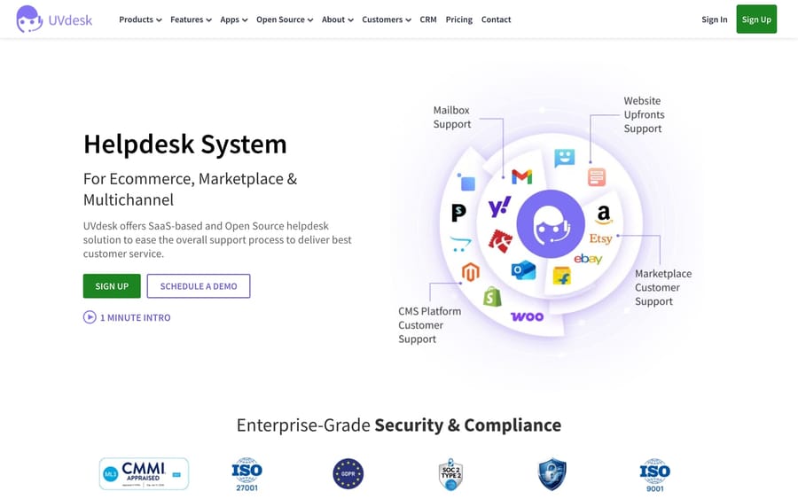 The UVdesk website.
