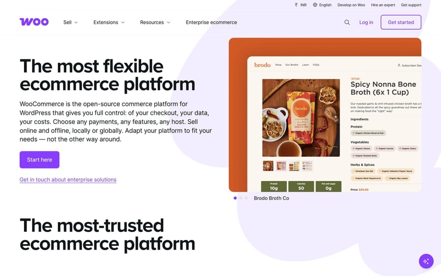 The WooCommerce website.