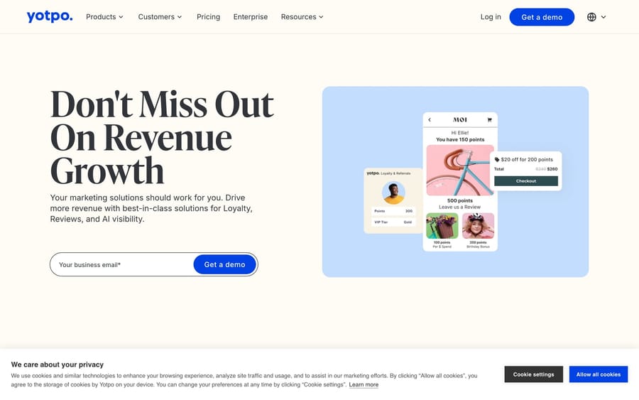 The Yotpo website.