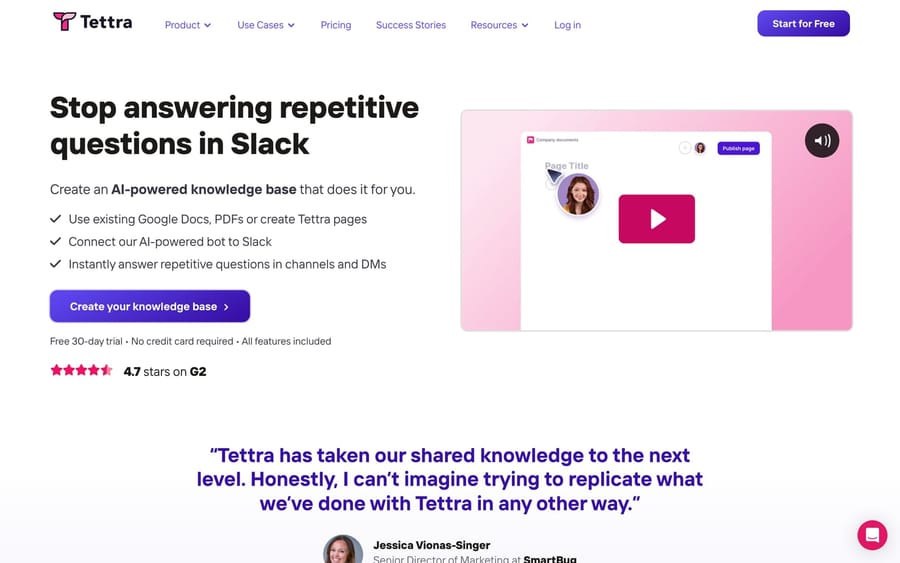 The Tettra website.