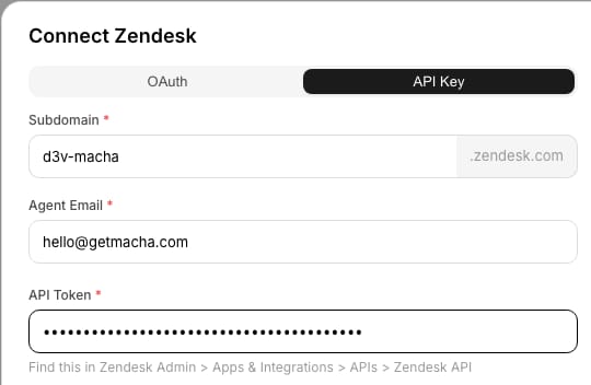 Connecting a second Zendesk account as a separate instance in Macha.