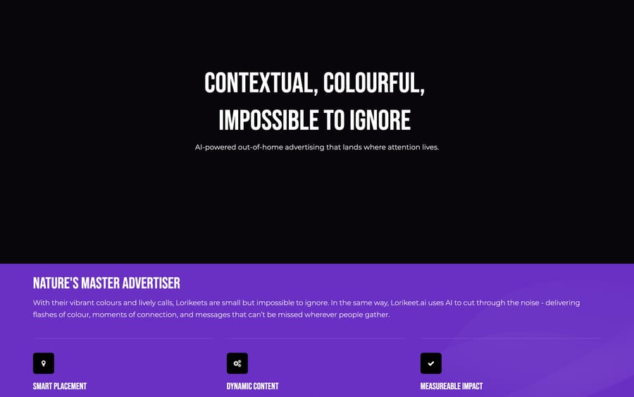 Lorikeet's homepage, an AI support agent for complex, high-stakes support.