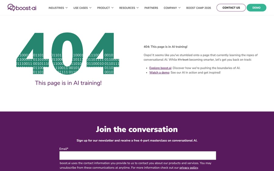 Boost.ai's pricing page.