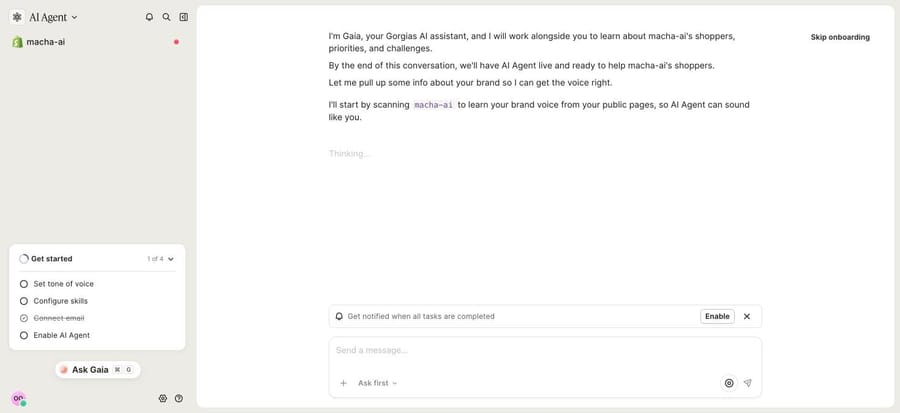 Gorgias AI Agent setup checklist