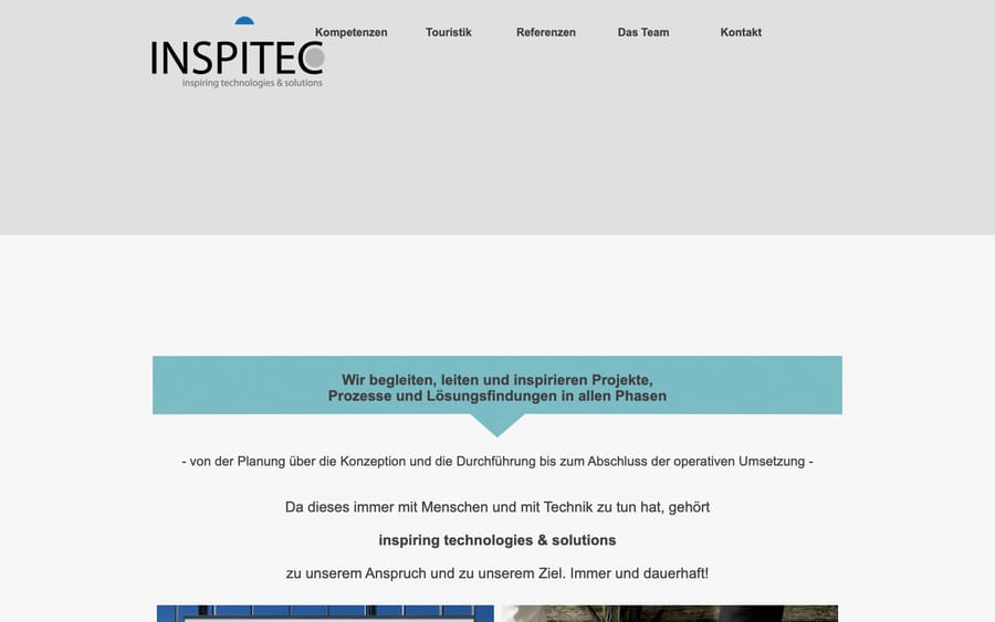 INSPITEC's homepage, captured October 29, 2026