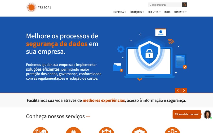 Triscal's homepage, captured October 29, 2026