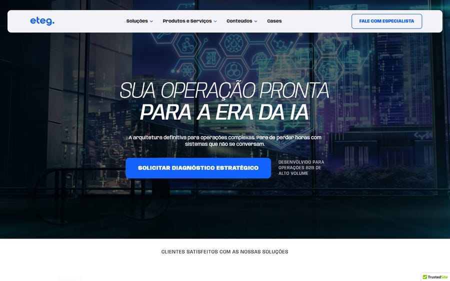 Eteg Technology's homepage, captured October 29, 2026