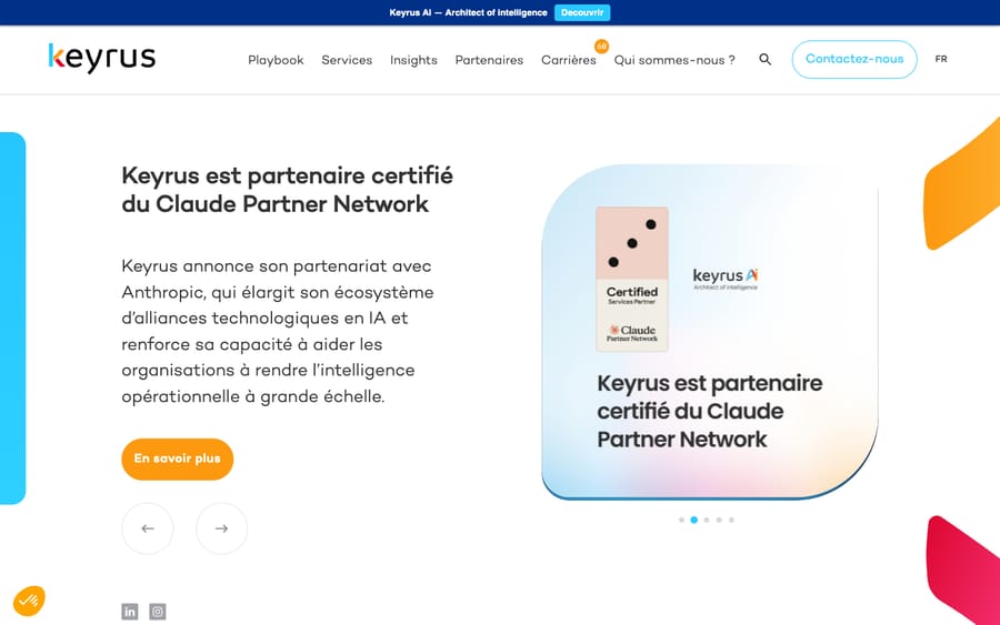 Keyrus' homepage, captured October 29, 2026