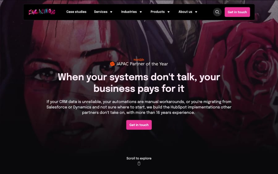 engaging.io's homepage, captured October 29, 2026