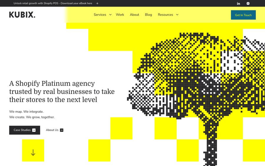 Kubix's homepage, captured October 29, 2026