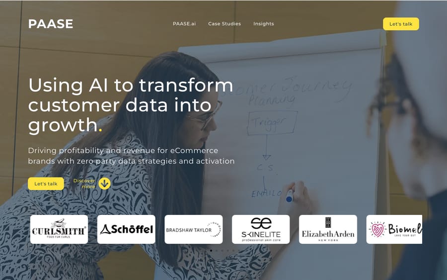 PAASE's homepage, captured October 29, 2026