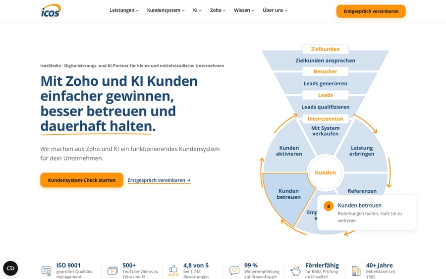 IcosMedia's homepage, captured October 29, 2026