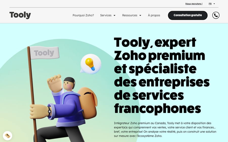 Tooly's homepage, captured October 29, 2026