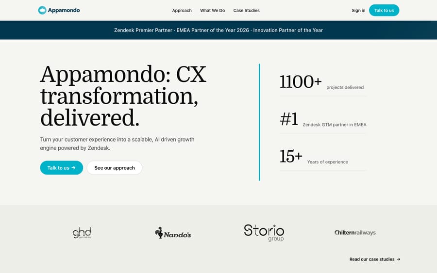 Appamondo's homepage, captured October 29, 2026