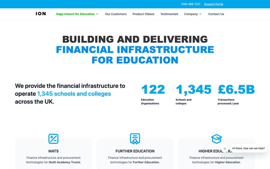 ION's homepage, captured October 29, 2026