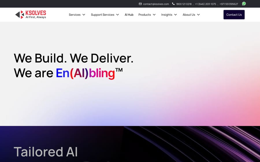 Ksolves' homepage, captured October 30, 2026