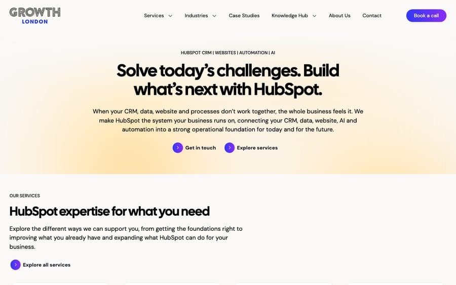 Growth London's homepage, captured October 30, 2026