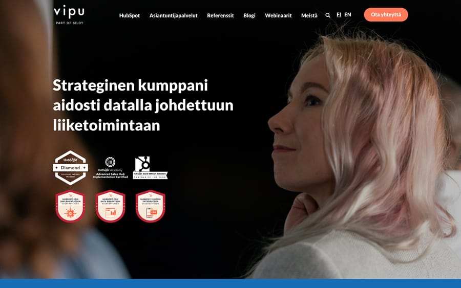 Vipu's homepage, captured October 30, 2026