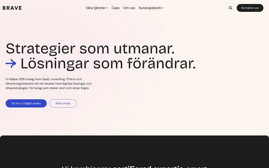 Brave Agency's homepage, captured October 30, 2026