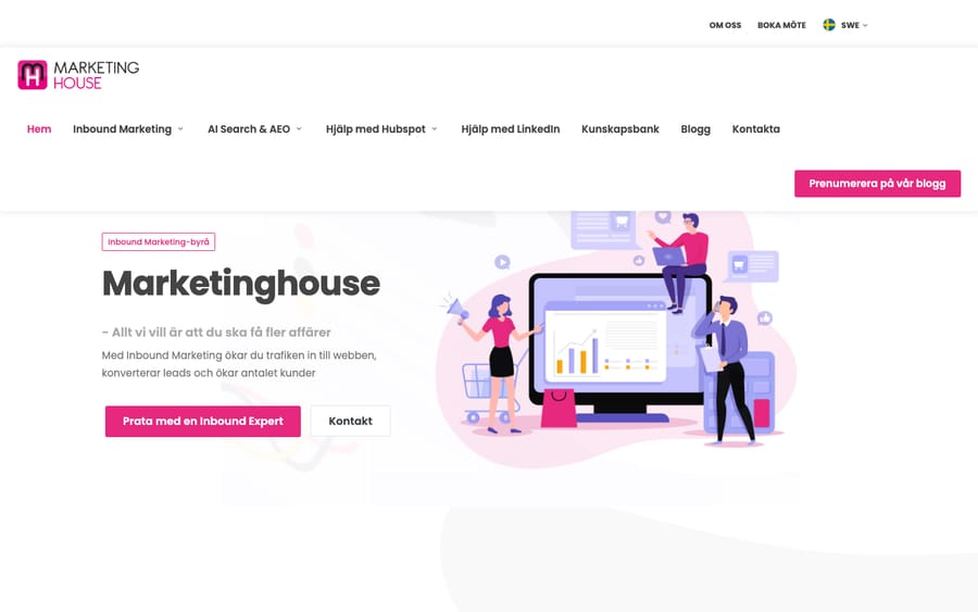 Marketinghouse's homepage, captured October 30, 2026