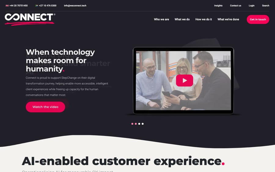 Connect's homepage, captured October 30, 2026