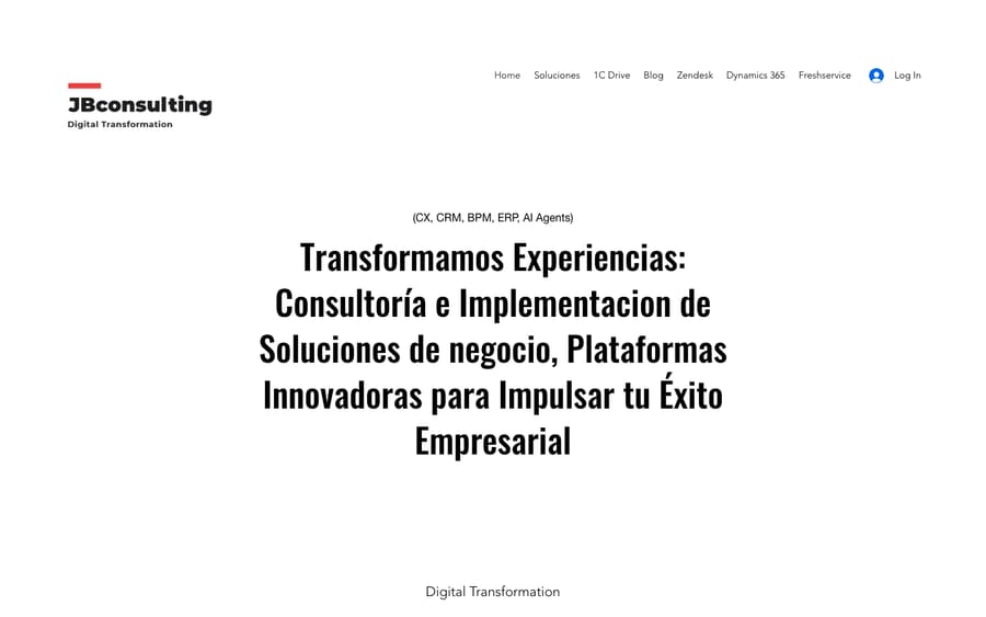 JBconsulting's homepage, captured October 30, 2026