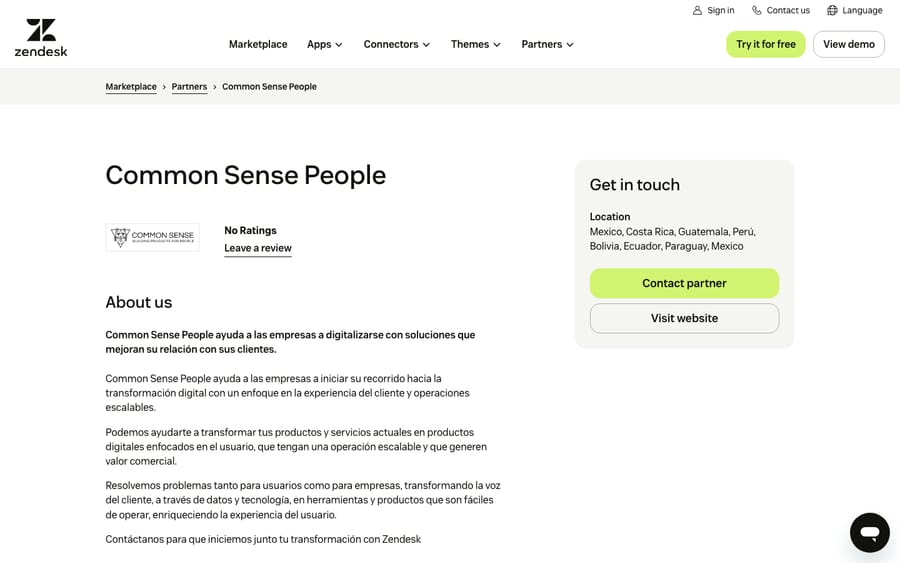 Common Sense People's directory profile, captured October 30, 2026