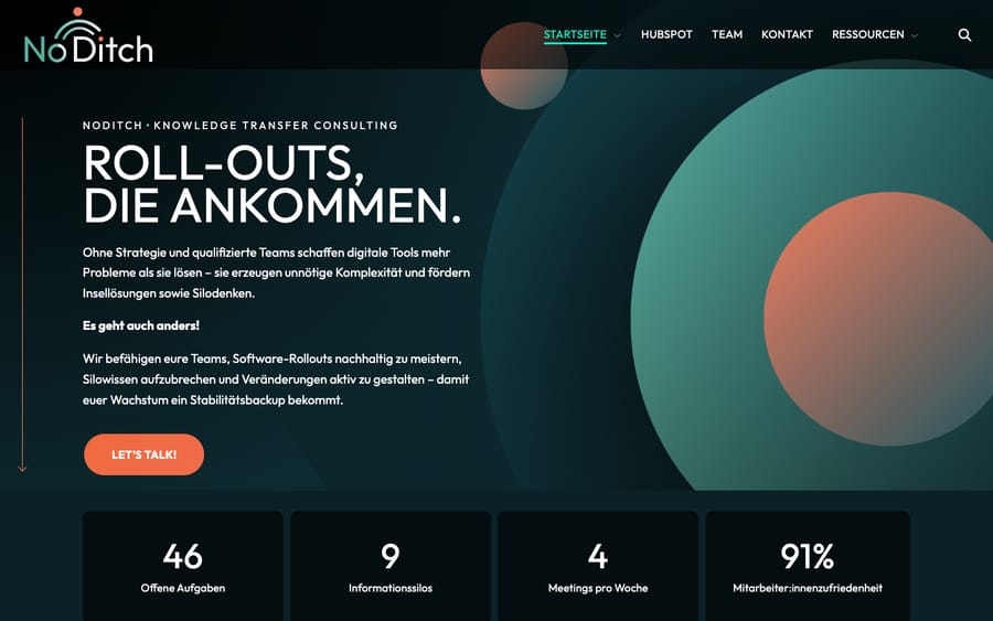 NoDitch's homepage, captured October 30, 2026