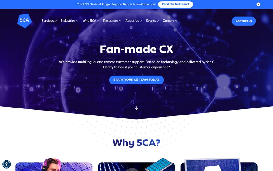 5CA's homepage, captured October 30, 2026