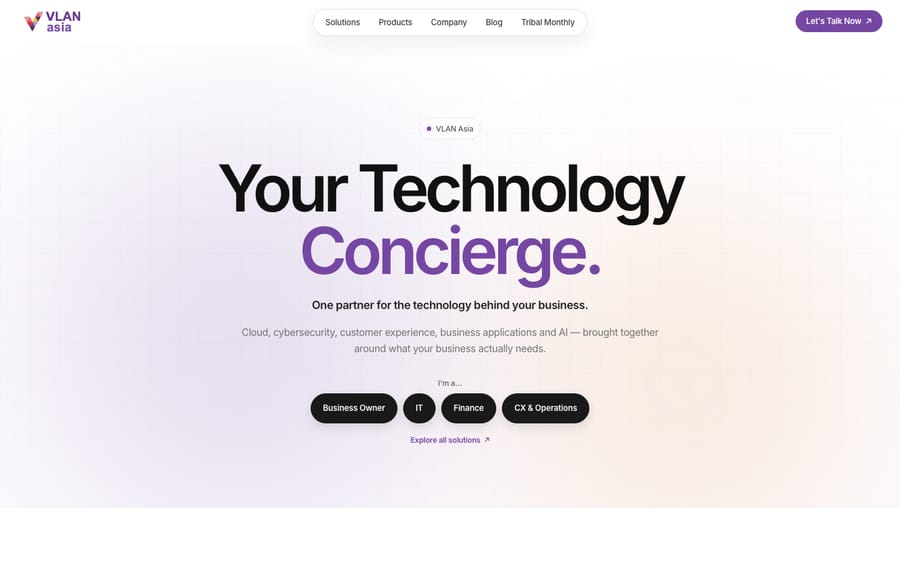 VLAN Technology's homepage, captured October 30, 2026