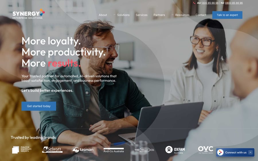 Synergy Enterprise Solutions' homepage, captured October 30, 2026