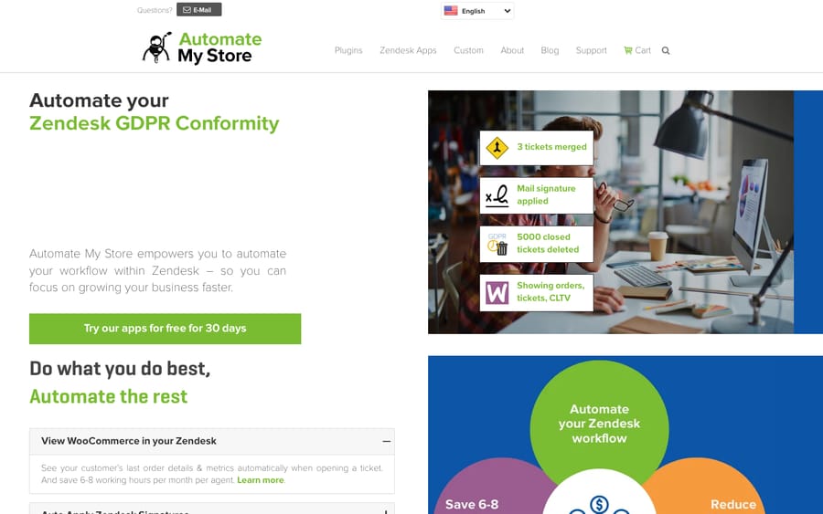 Automate My Store's homepage, captured October 30, 2026