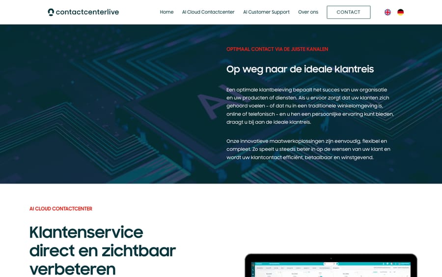 Contact Center Live's homepage, captured October 30, 2026