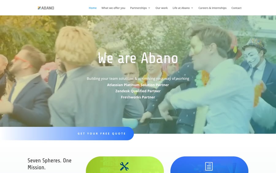 Abano's homepage, captured October 30, 2026