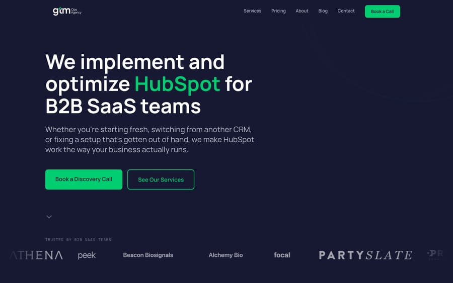 GTM Ops' homepage, captured October 30, 2026