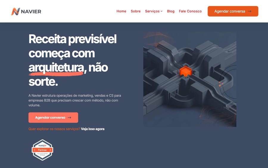 Navier's homepage, captured October 30, 2026