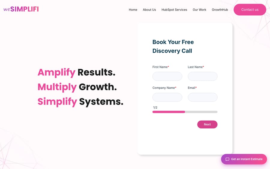 WeSimplifi's homepage, captured October 30, 2026