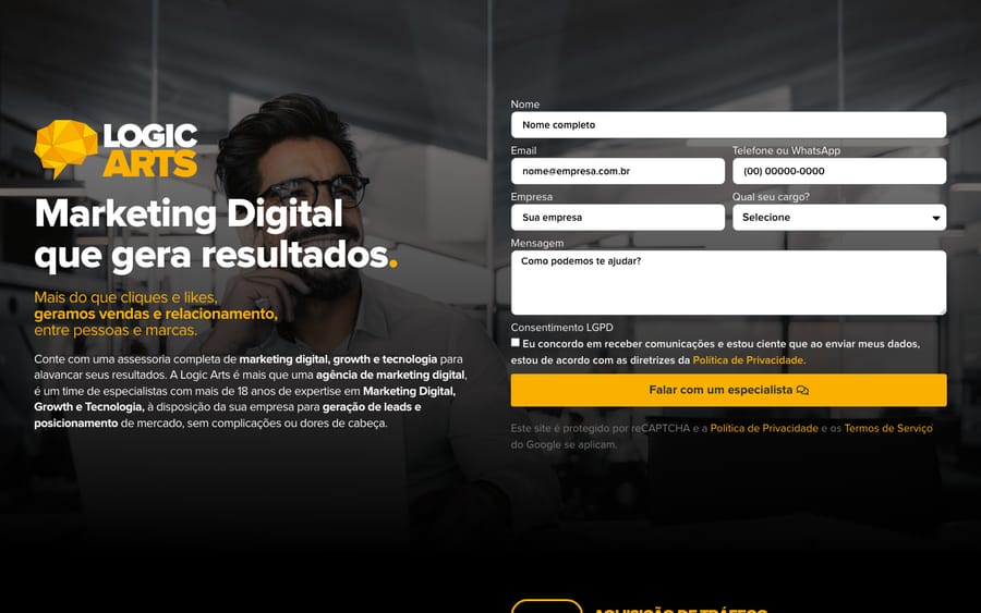 Logic Arts' homepage, captured October 30, 2026