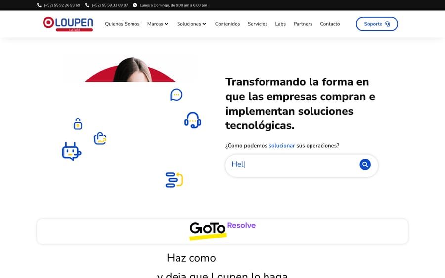 Loupen LATAM's homepage, captured October 30, 2026