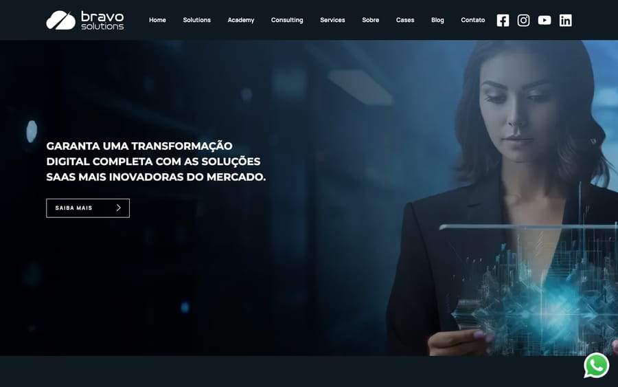 Bravo Solutions' homepage, captured October 30, 2026